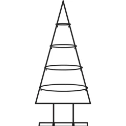vidaXL Kerstdecoratie kerstboom 60 cm metaal zwart
