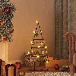 vidaXL Kerstdecoratie kerstboom 60 cm metaal zwart