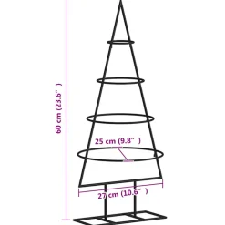 vidaXL Kerstdecoratie kerstboom 60 cm metaal zwart