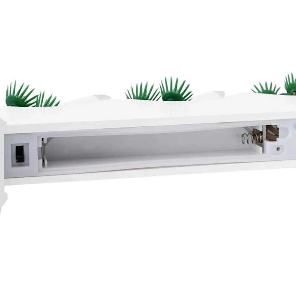 vidaXL Kerst Kaars Brug 7 LED's Warmwit 39.5 x 5 x 29 cm