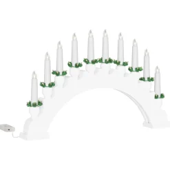 vidaXL Kerst Kaarsenboog met 10 LED Kaarsen LED's Warmwit