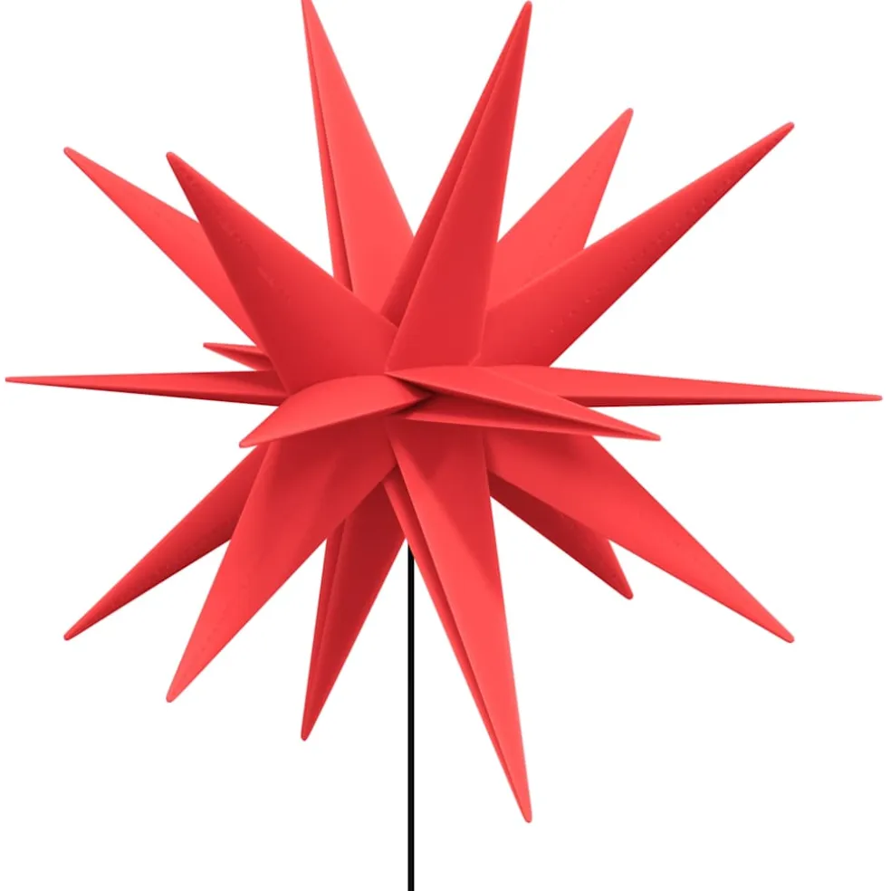 vidaXL Kerstlampen met grondpin en LED's 3 st 35 cm rood