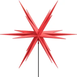 vidaXL Kerstlampen met grondpin en LED's 3 st 35 cm rood