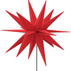 vidaXL Kerstlampen met grondpin en LED's 3 st 35 cm rood