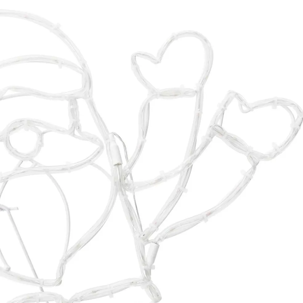 vidaXL Kerstman Licht met 168 LED Multikleur 58.5 x 60 x 1.3 cm IJzer