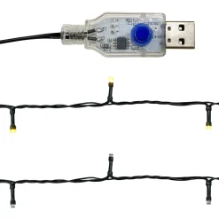 vidaXL Kerstslinger met LED-lampjes 5 m goudkleurig