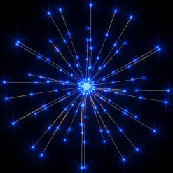 vidaXL Kerstverlichting vuurwerk 140 LED's koudwit buiten 20 cm