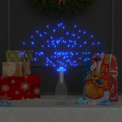 vidaXL Kerstverlichting vuurwerk 140 LED's koudwit buiten 20 cm