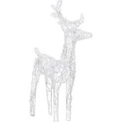 vidaXL Kerstversiering rendieren en slee 160 LED's 130 cm acryl