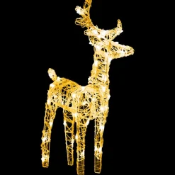 vidaXL Kerstversiering rendieren en slee 160 LED's 130 cm acryl