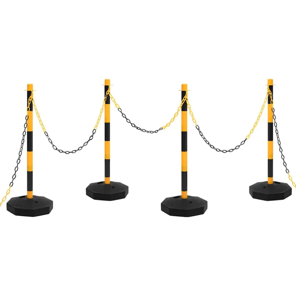 vidaXL Kettingpalenset met kunststof ketting 10 m