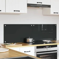 vidaXL Keukenachterwand 2 st Donkergrijs 70 x 40 cm gehard glas