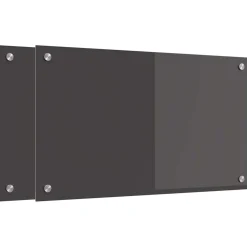 vidaXL Keukenachterwand 2 st Donkergrijs 70 x 40 cm gehard glas