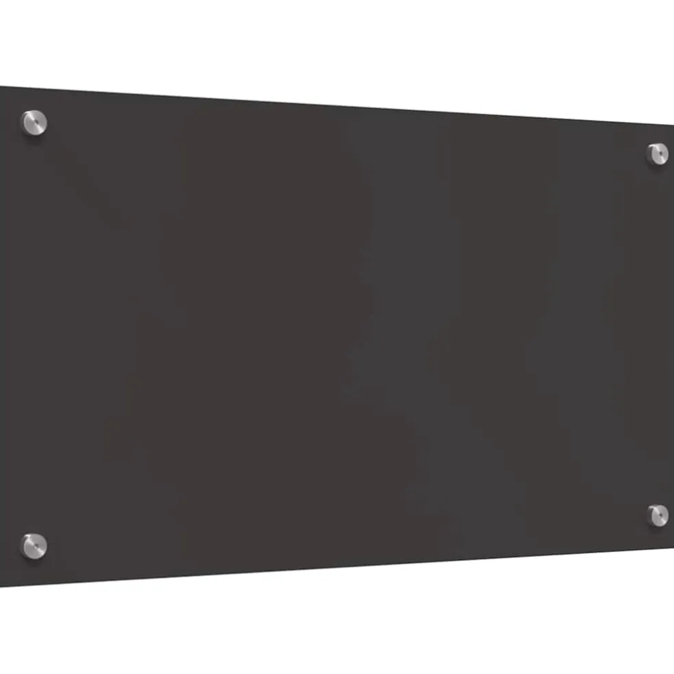 vidaXL Keukenachterwand 2 st Donkergrijs 70 x 40 cm gehard glas