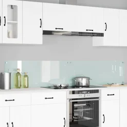vidaXL Keukenachterwand 2 st Wit 110 x 40 cm gehard glas