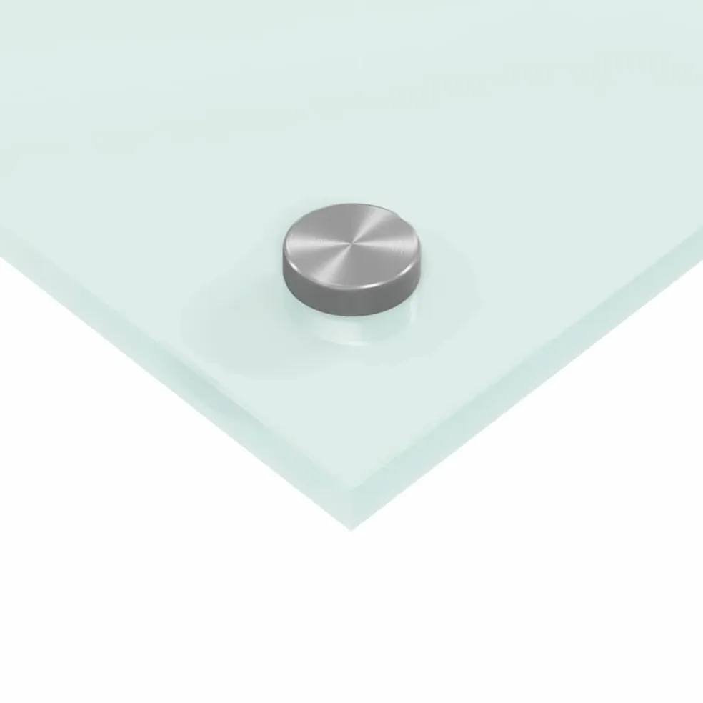 vidaXL Keukenachterwand 2 st Wit 70 x 50 cm gehard glas