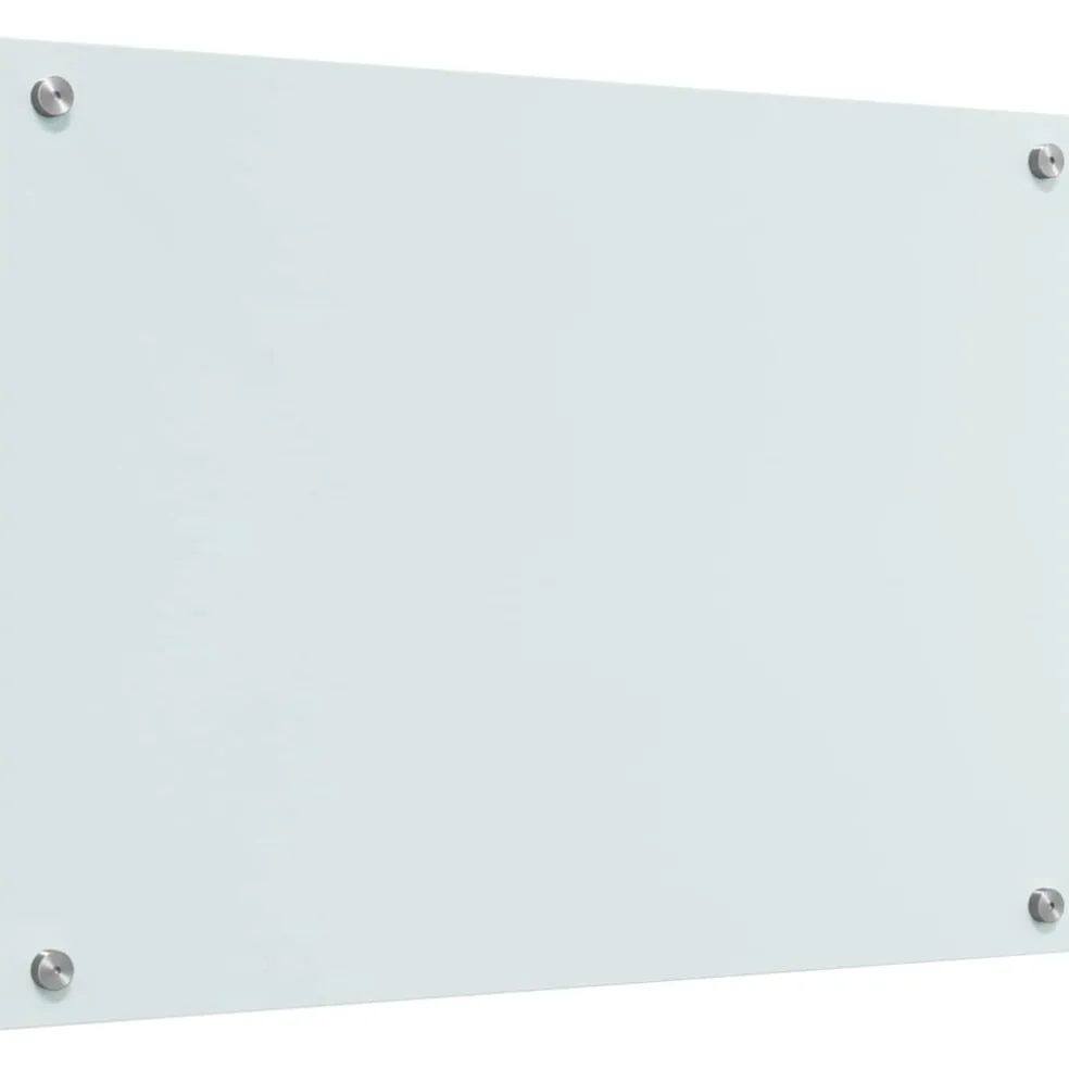 vidaXL Keukenachterwand 2 st Wit 70 x 50 cm gehard glas