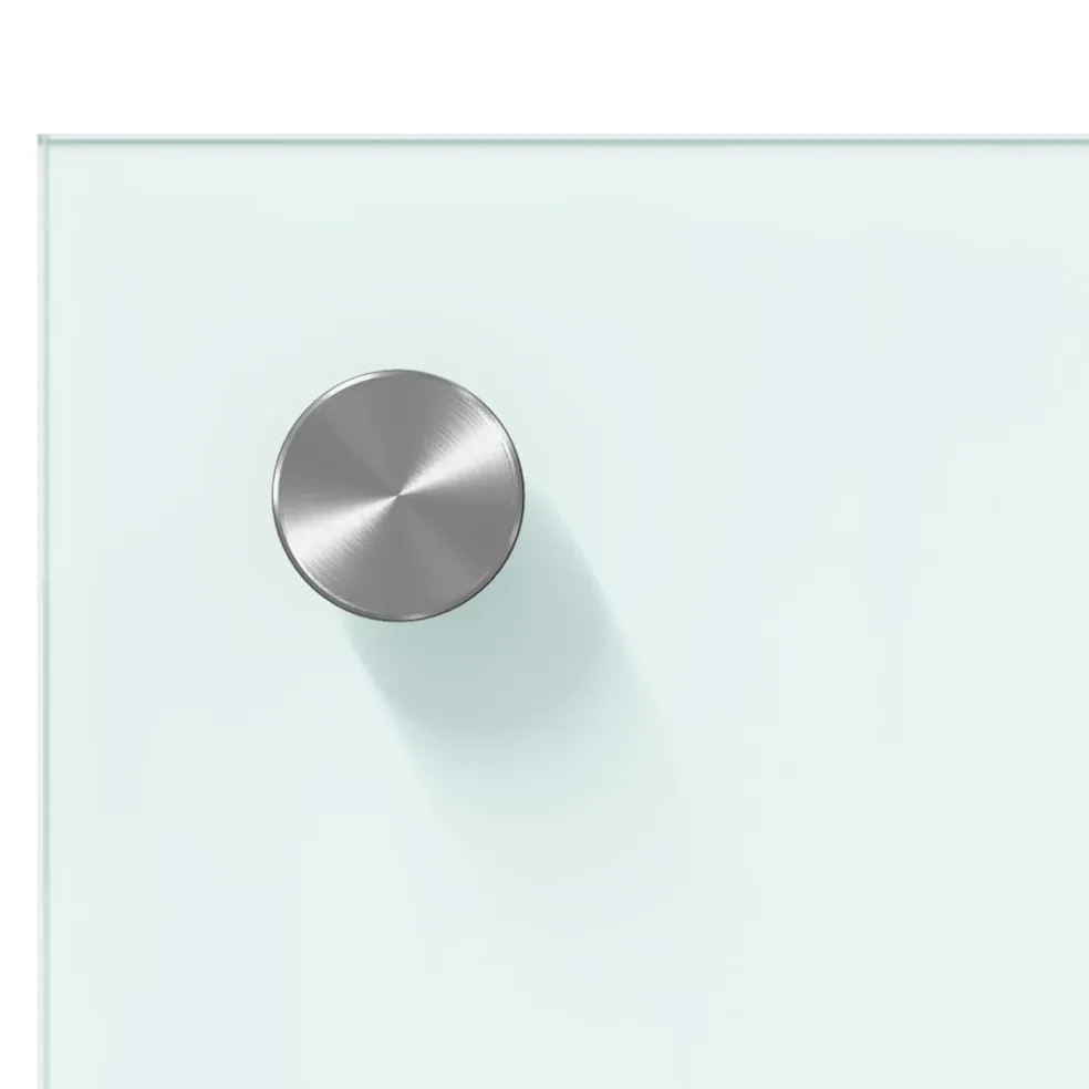 vidaXL Keukenachterwand 2 st Wit 70 x 50 cm gehard glas