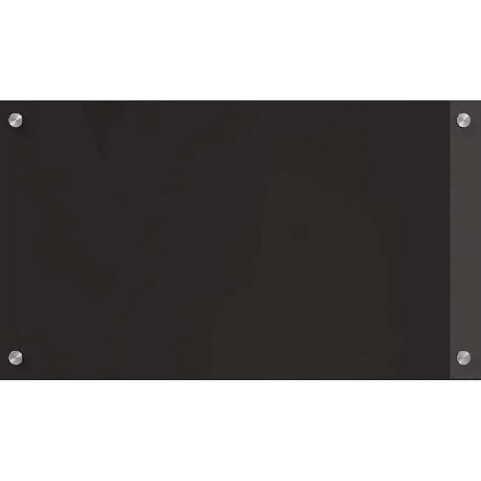 vidaXL Keukenachterwand 2 st Zwart 70 x 40 cm gehard glas