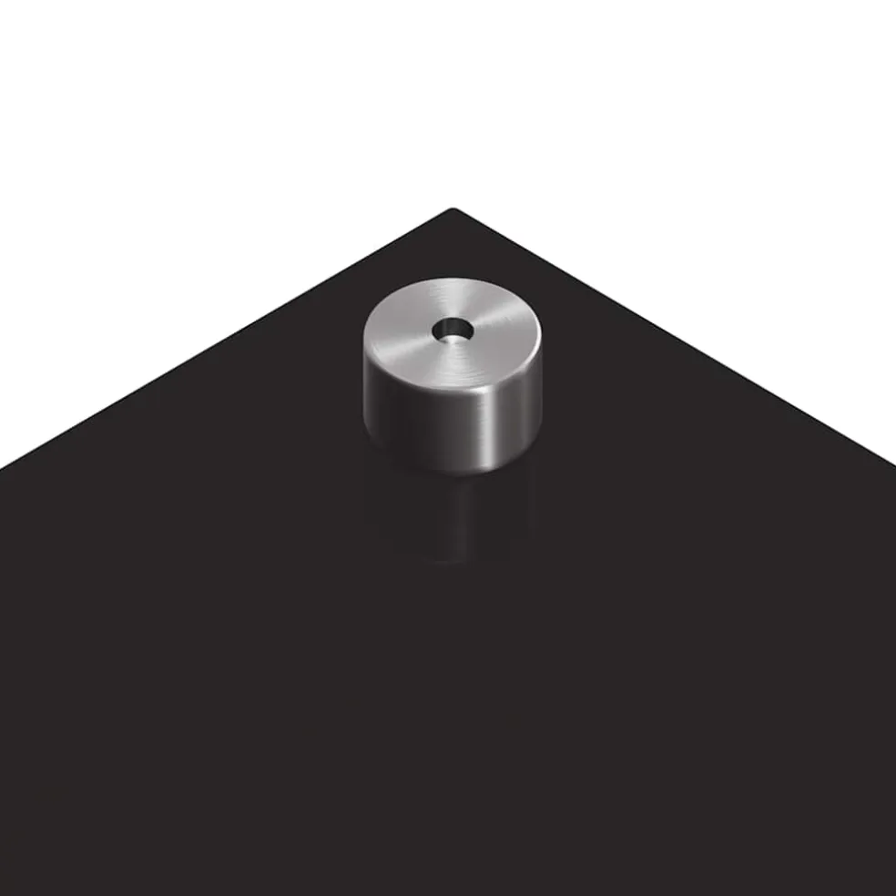 vidaXL Keukenachterwand 2 st Zwart 70 x 40 cm gehard glas