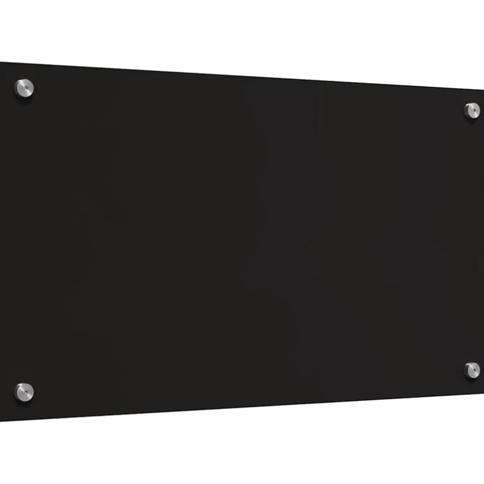 vidaXL Keukenachterwand 2 st Zwart 70 x 40 cm gehard glas
