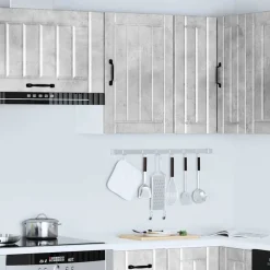 vidaXL Keukenbovenkast Lucca bewerkt hout betongrijs