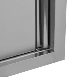 vidaXL Keukenbovenkast met schuifdeuren 90x40x50 cm roestvrij staal