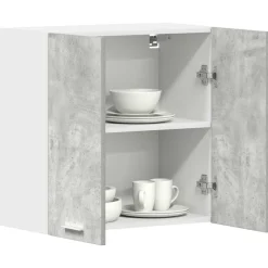 vidaXL Keukenbovenkast 60x31x60 cm spaanplaat betongrijs
