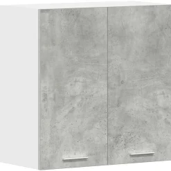 vidaXL Keukenbovenkast 60x31x60 cm spaanplaat betongrijs