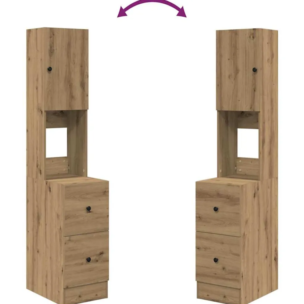 vidaXL Keukenbuffet Artisan Eiken 32 x 50 x 180 cm