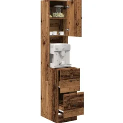vidaXL Keukenbuffet met lade met plank Oudhout 32 x 50 x 180 cm