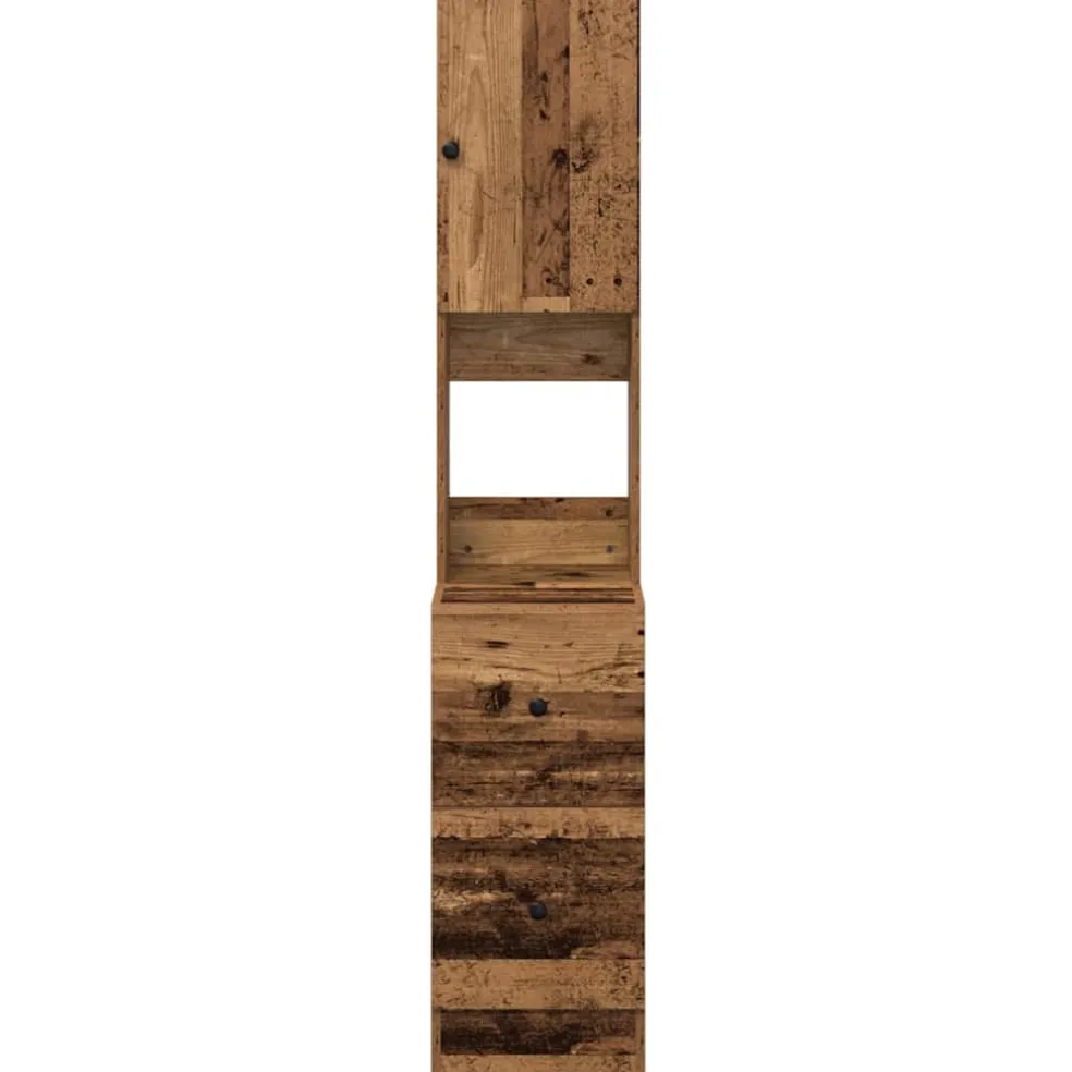 vidaXL Keukenbuffet met lade met plank Oudhout 32 x 50 x 180 cm