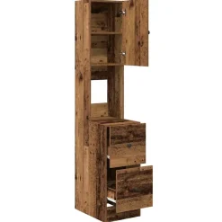 vidaXL Keukenbuffet met lade met plank Oudhout 32 x 50 x 180 cm