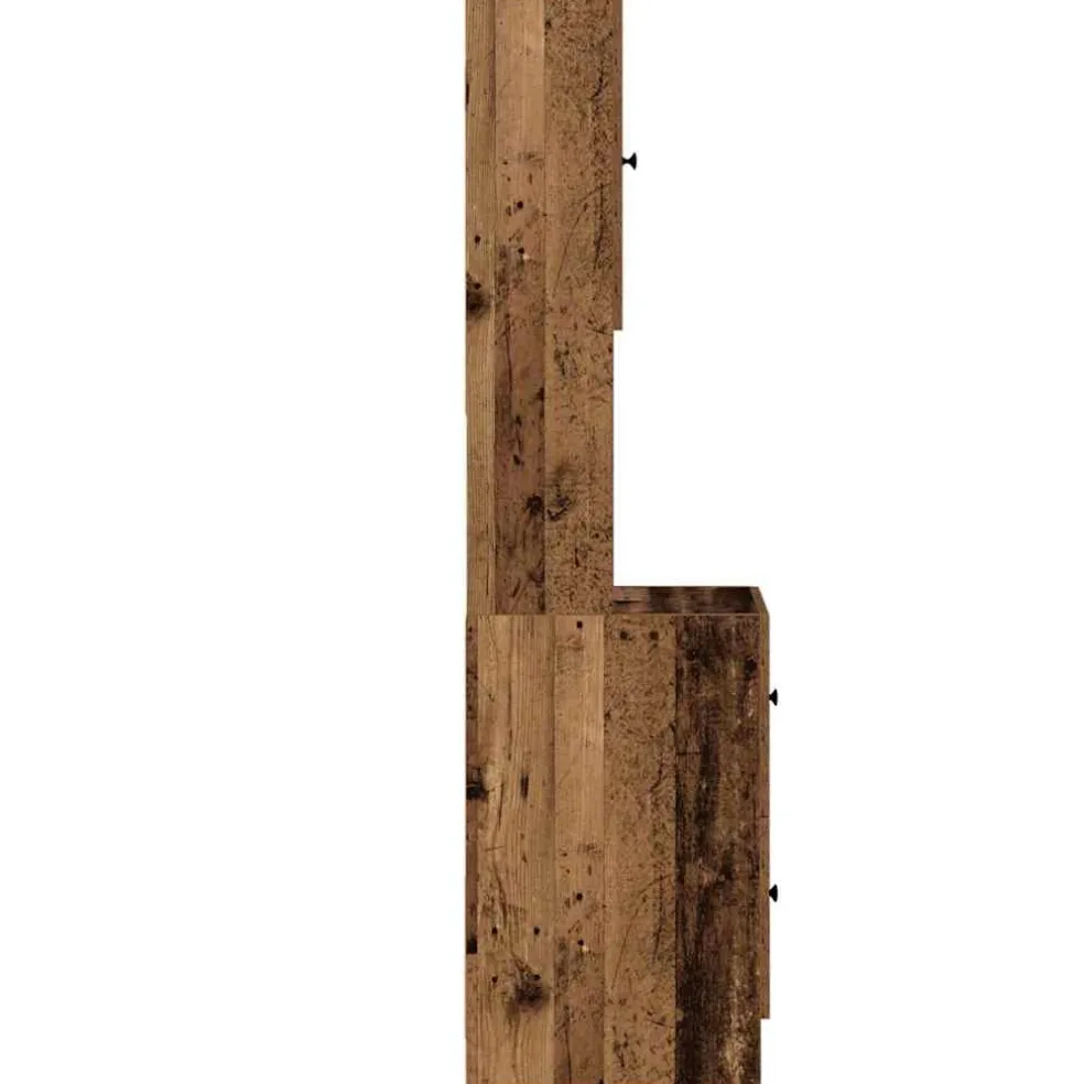 vidaXL Keukenbuffet met lade met plank Oudhout 32 x 50 x 180 cm