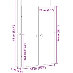 vidaXL Keukendeur MEPPEL Bruin Eiken 50 x 9 x 82 cm Massief grenenhout