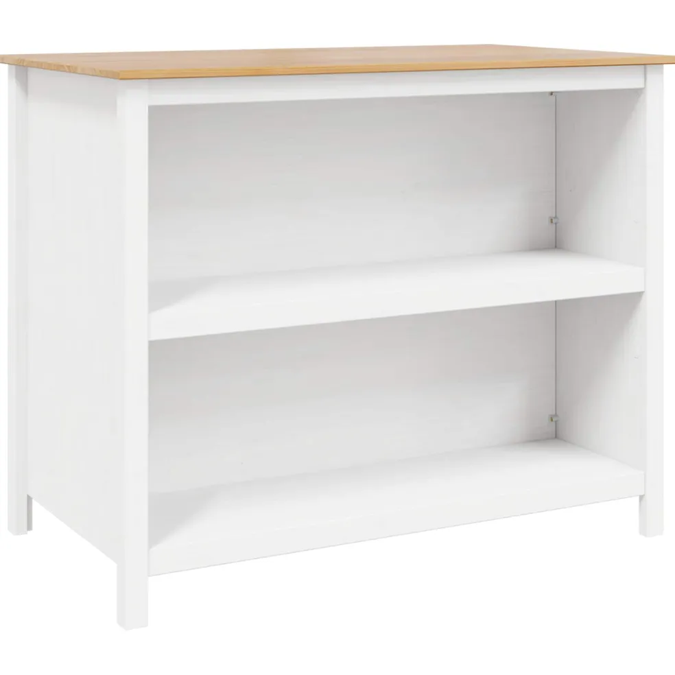 vidaXL Keuken Eilanden HILL Wit 112 x 66 x 90 cm Massief grenenhout