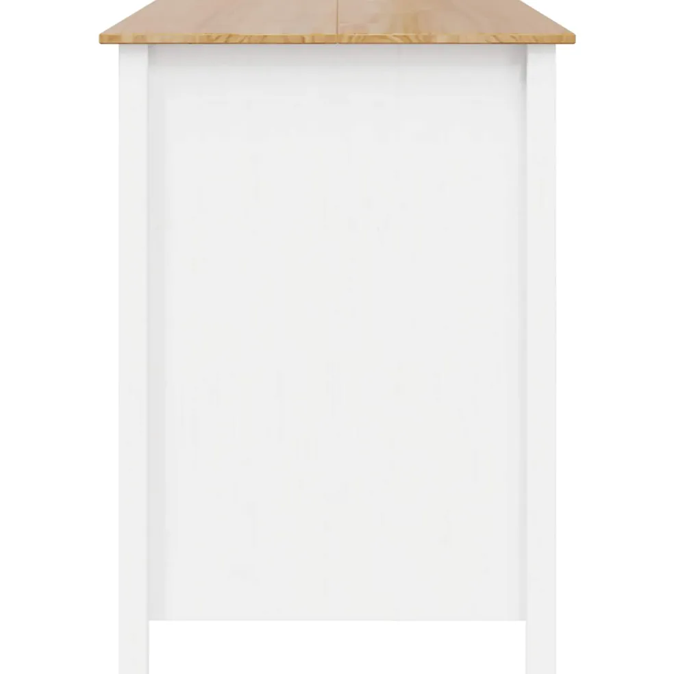 vidaXL Keuken Eilanden HILL Wit 112 x 66 x 90 cm Massief grenenhout