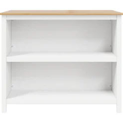 vidaXL Keuken Eilanden HILL Wit 112 x 66 x 90 cm Massief grenenhout