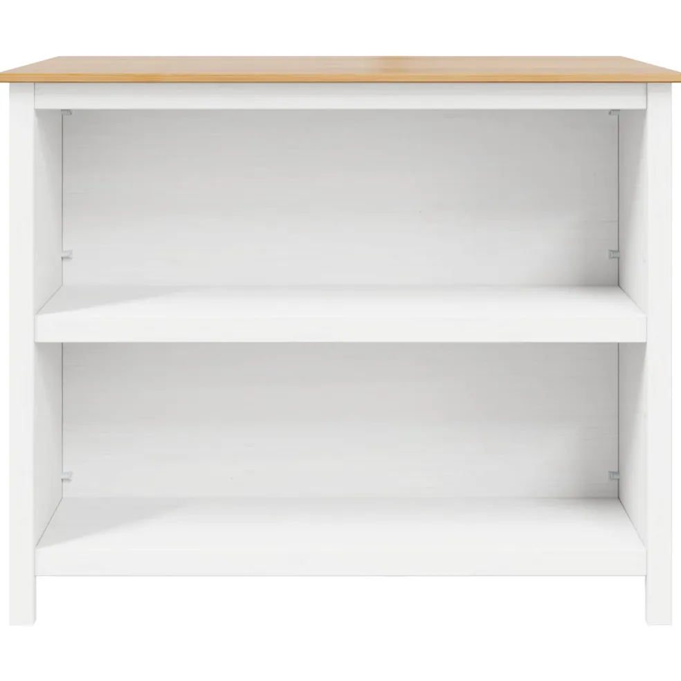 vidaXL Keuken Eilanden HILL Wit 112 x 66 x 90 cm Massief grenenhout
