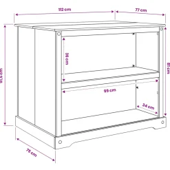vidaXL Keuken Eiland Set Honing Wax 112 x 77 x 91,5 cm