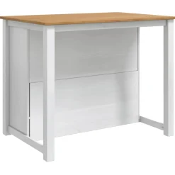 vidaXL Keuken Eiland Set PANAMA Wit en Honing Was 112 x 77 x 90 cm