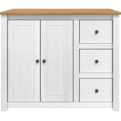 vidaXL Keuken Eiland Set PANAMA Wit en Honing Was 112 x 77 x 90 cm