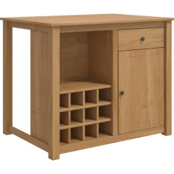 vidaXL Keuken Eiland Set PANAMA Honing Wax 112 x 77 x 90 cm