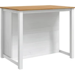 vidaXL Keuken Eiland Set PANAMA Wit en Honing Was 112 x 77 x 90 cm