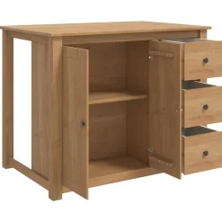 vidaXL Keuken Eiland Set PANAMA Honing Wax 112 x 77 x 90 cm