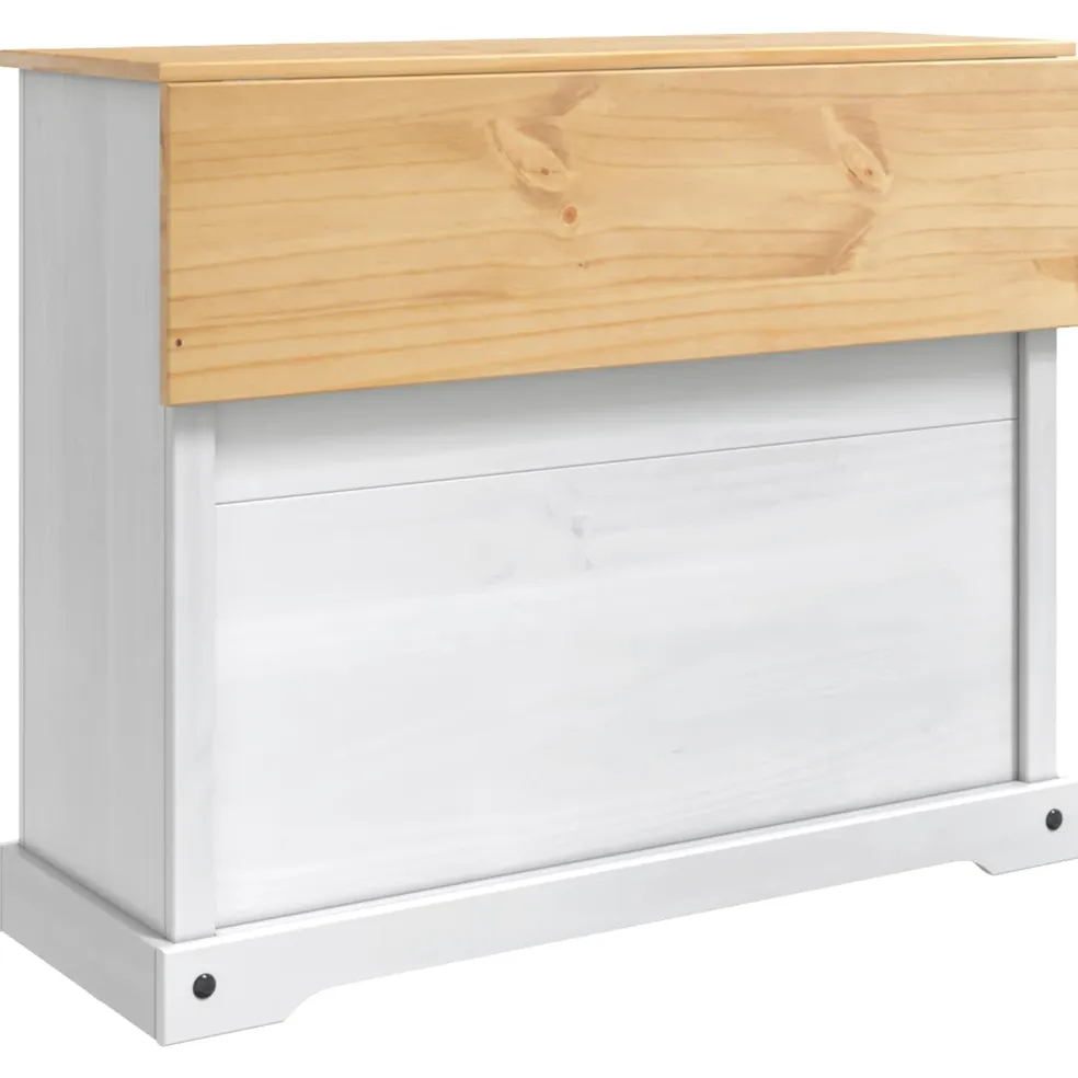 vidaXL Keuken Eiland Set Wit en Honing Was 112 x 70 x 91,5 cm