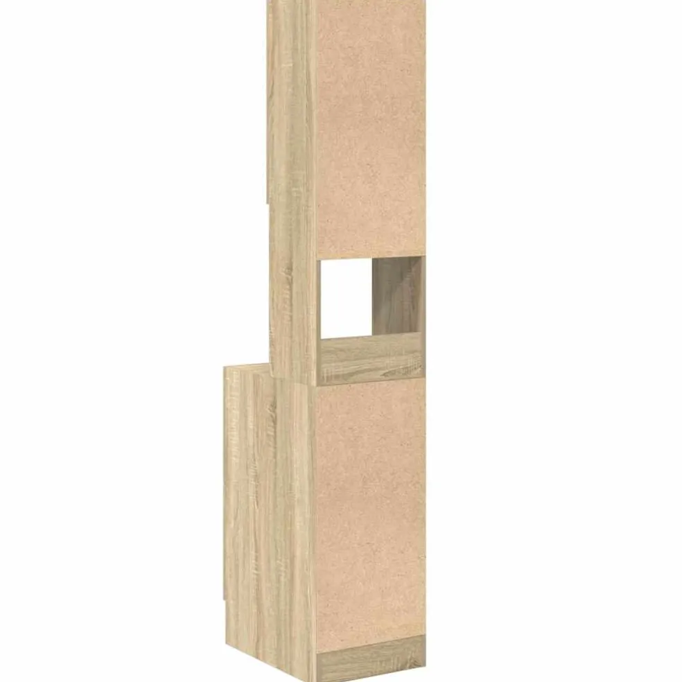 vidaXL Keukenkast Beige 35 x 50 x 180 cm Bewerkt hout
