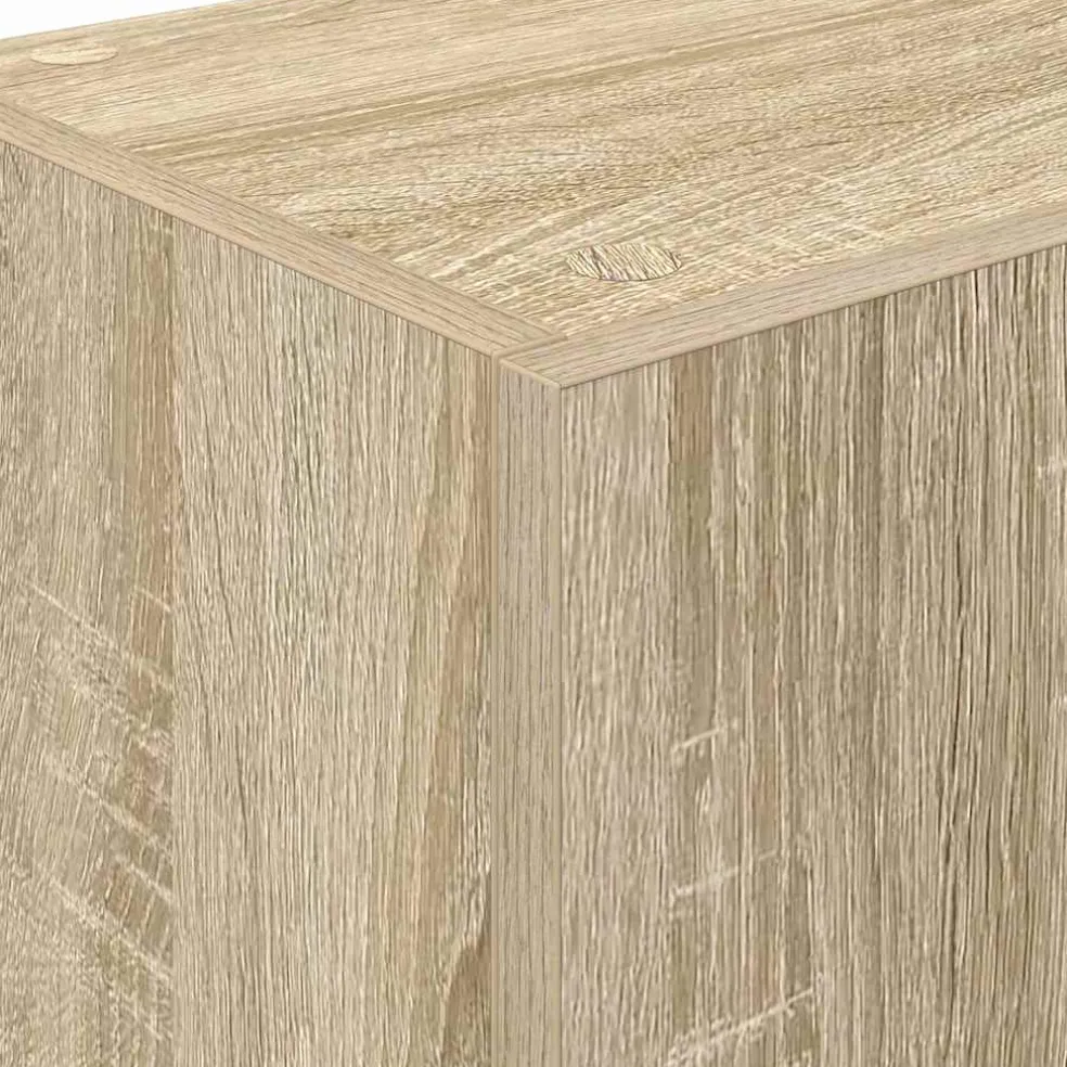 vidaXL Keukenkast Beige 35 x 50 x 180 cm Bewerkt hout