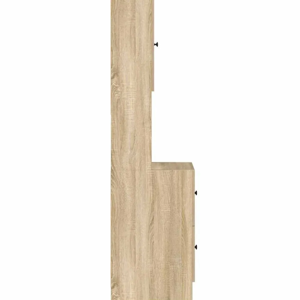 vidaXL Keukenkast Beige 35 x 50 x 180 cm Bewerkt hout