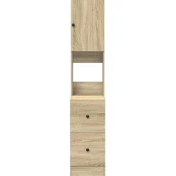 vidaXL Keukenkast Beige 35 x 50 x 180 cm Bewerkt hout